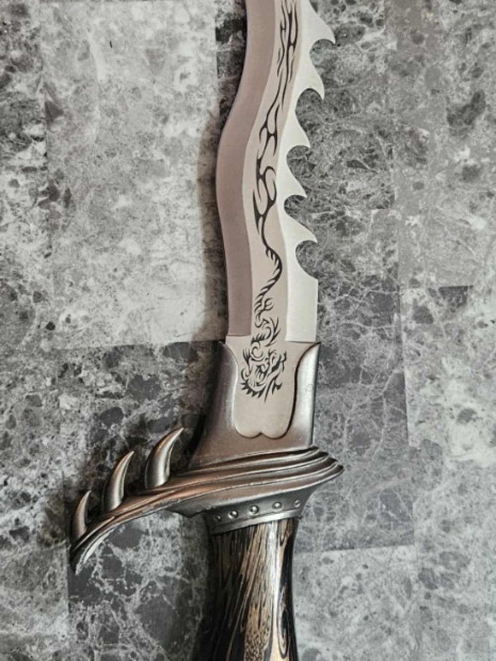 Large Fantasy Dragon Sword – Decorative Display Blade – Dragon Handle